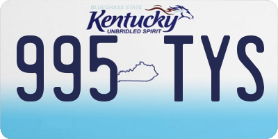 KY license plate 995TYS
