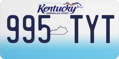 KY license plate 995TYT
