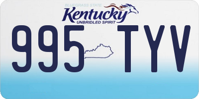 KY license plate 995TYV