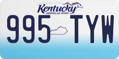 KY license plate 995TYW