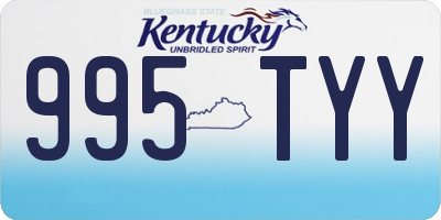 KY license plate 995TYY