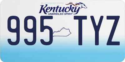 KY license plate 995TYZ