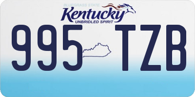 KY license plate 995TZB