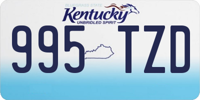KY license plate 995TZD