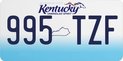 KY license plate 995TZF