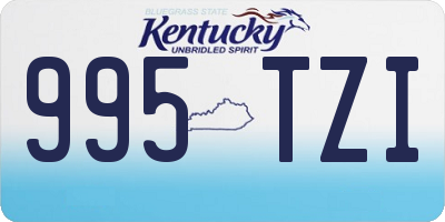 KY license plate 995TZI
