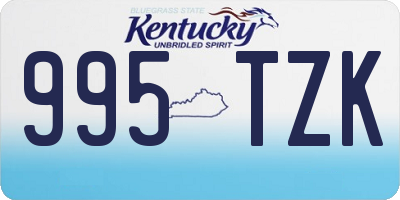KY license plate 995TZK