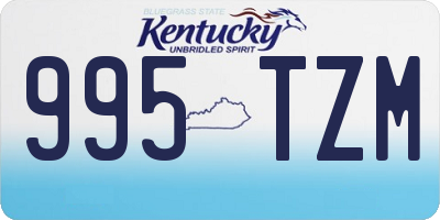 KY license plate 995TZM
