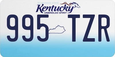KY license plate 995TZR