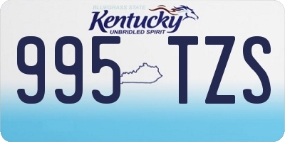 KY license plate 995TZS
