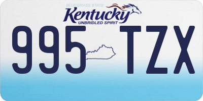KY license plate 995TZX