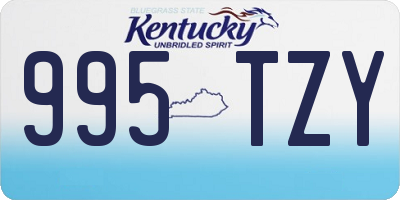 KY license plate 995TZY