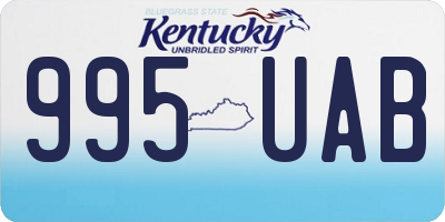 KY license plate 995UAB