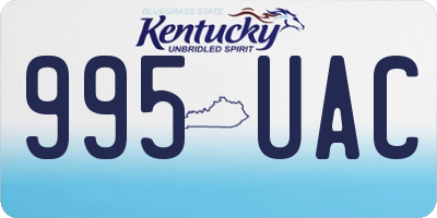 KY license plate 995UAC