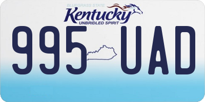 KY license plate 995UAD