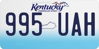 KY license plate 995UAH
