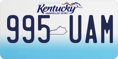 KY license plate 995UAM