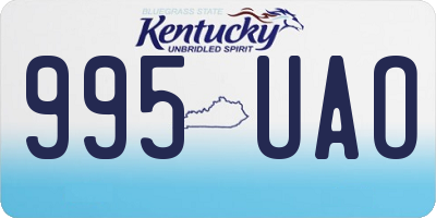 KY license plate 995UAO