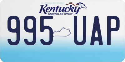 KY license plate 995UAP