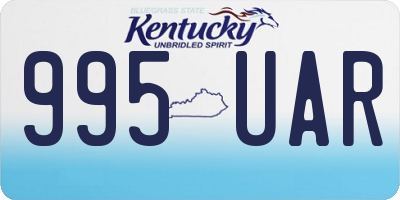 KY license plate 995UAR