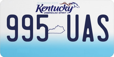 KY license plate 995UAS