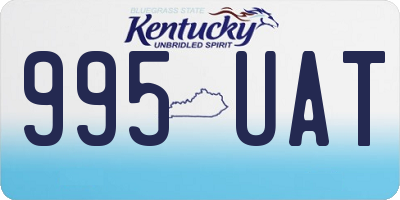 KY license plate 995UAT