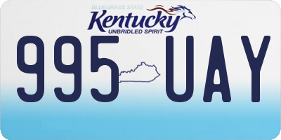 KY license plate 995UAY