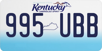 KY license plate 995UBB