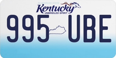 KY license plate 995UBE