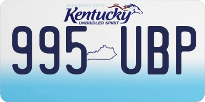 KY license plate 995UBP