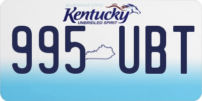 KY license plate 995UBT