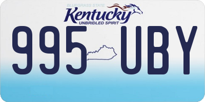 KY license plate 995UBY