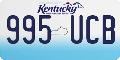 KY license plate 995UCB