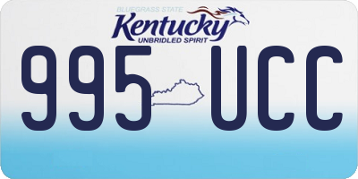 KY license plate 995UCC