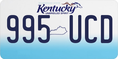 KY license plate 995UCD