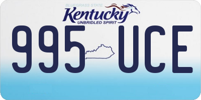 KY license plate 995UCE