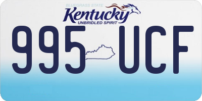 KY license plate 995UCF