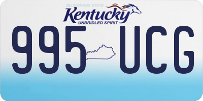 KY license plate 995UCG