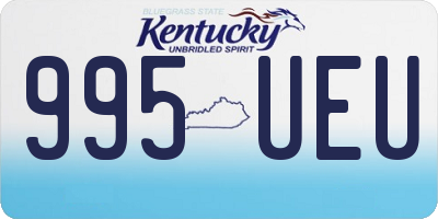 KY license plate 995UEU