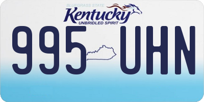 KY license plate 995UHN