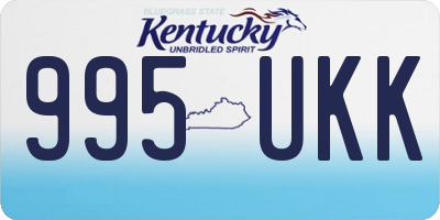 KY license plate 995UKK