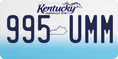 KY license plate 995UMM