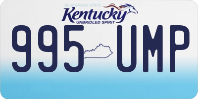 KY license plate 995UMP