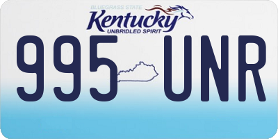 KY license plate 995UNR