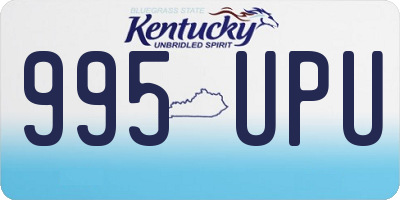 KY license plate 995UPU
