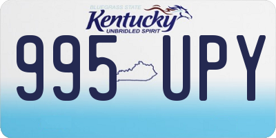 KY license plate 995UPY