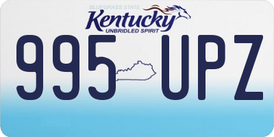 KY license plate 995UPZ