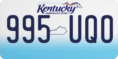 KY license plate 995UQO