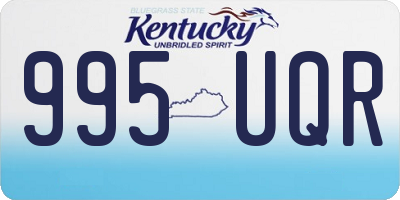 KY license plate 995UQR