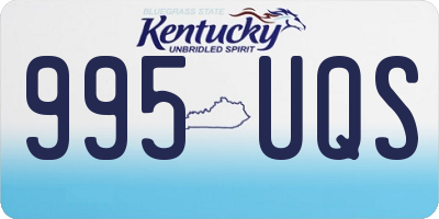 KY license plate 995UQS